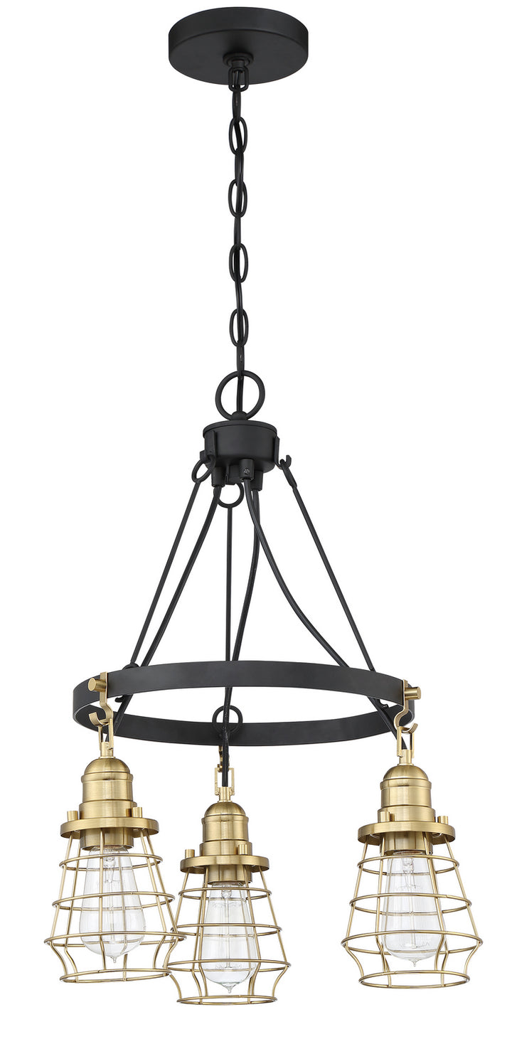 Craftmade Thatcher 50623-FBSB Chandelier Light - Flat Black/Satin Brass