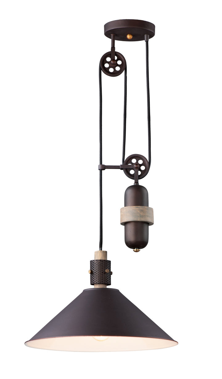 Maxim Tucson 10090OIWWD Pendant Light - Oil Rubbed Bronze / Weathered Wood