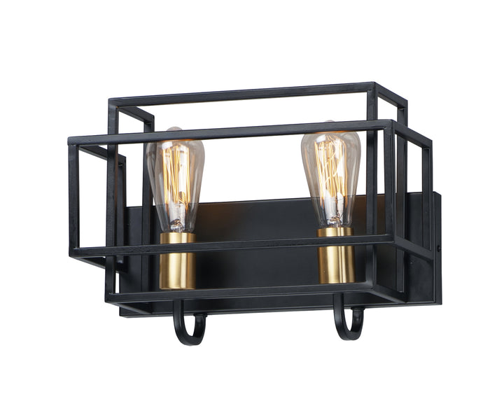 Maxim Liner 10242BKSBR Bath Vanity Light 15 in. wide - Black / Satin Brass