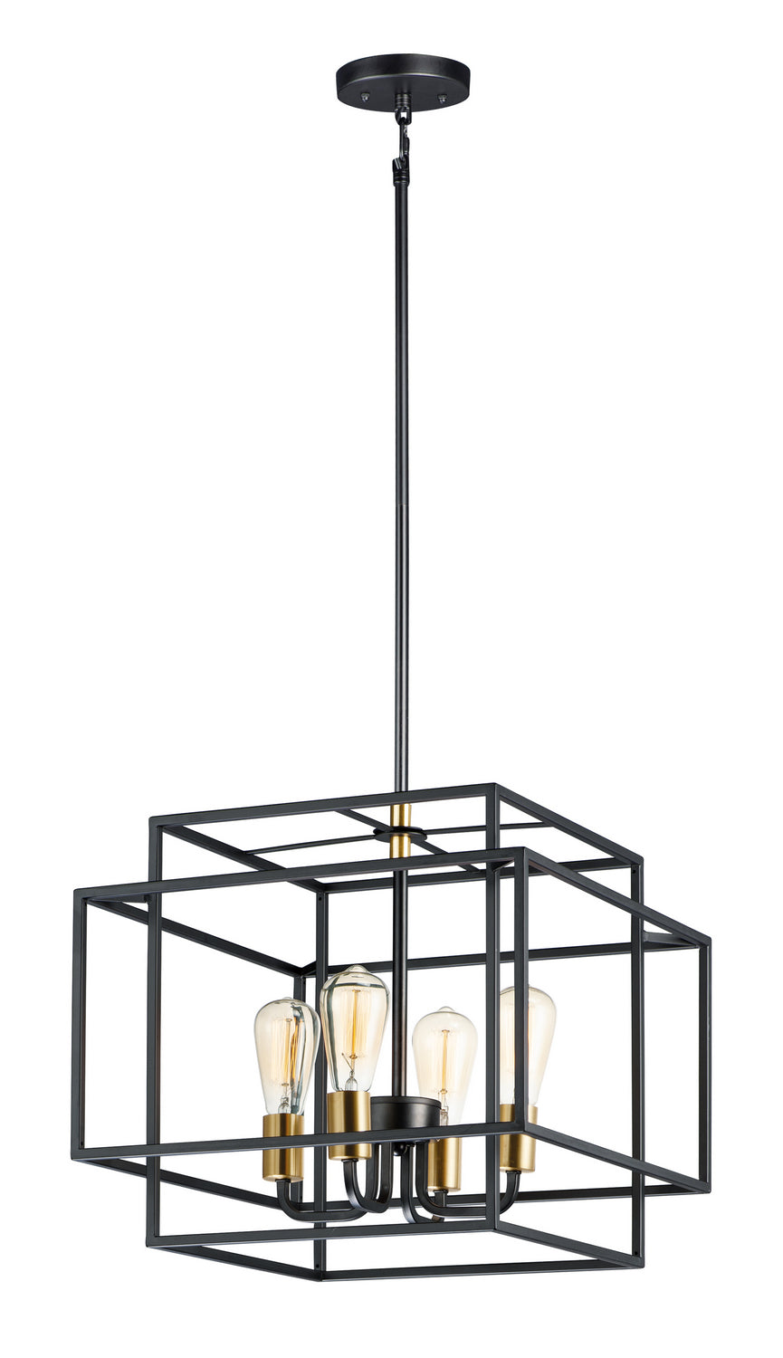 Maxim Liner 10247BKSBR Pendant Light - Black / Satin Brass