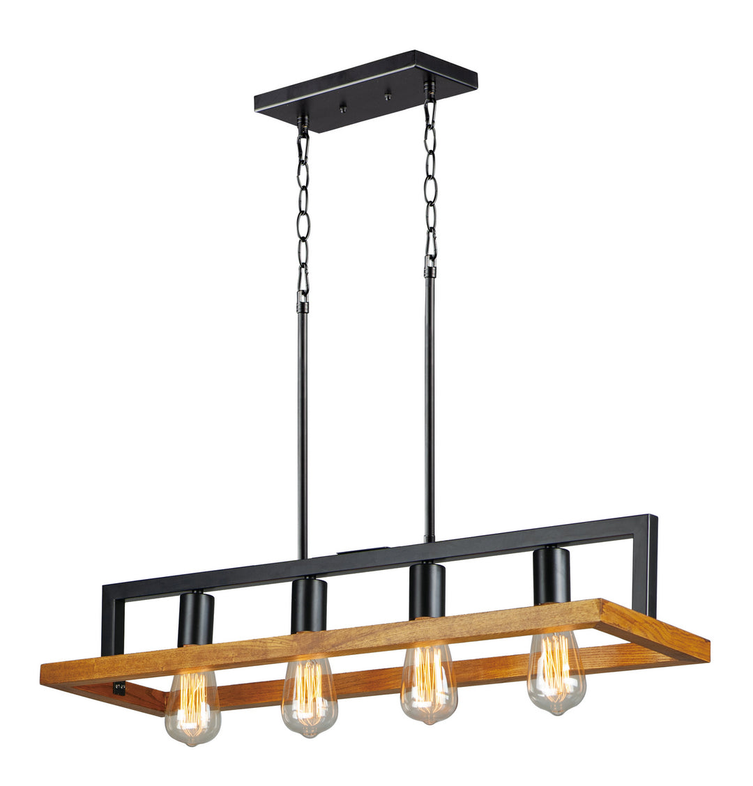 Maxim Black Forest 10307BKASB Pendant Light - Black / Ashbury