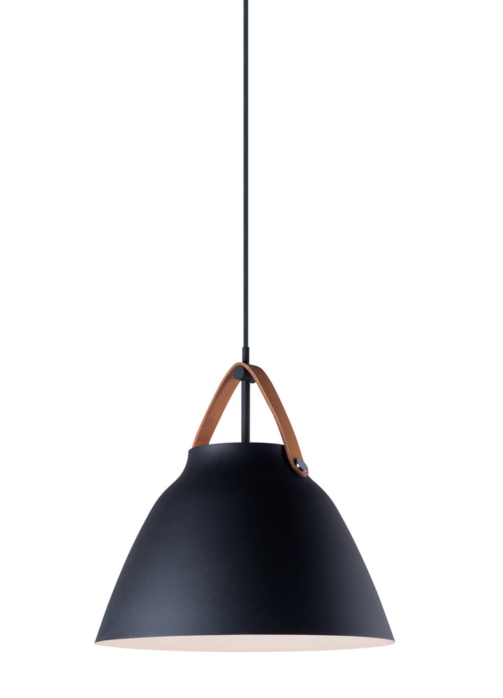 Maxim Nordic 11356TNBK Pendant Light - Tan Leather / Black