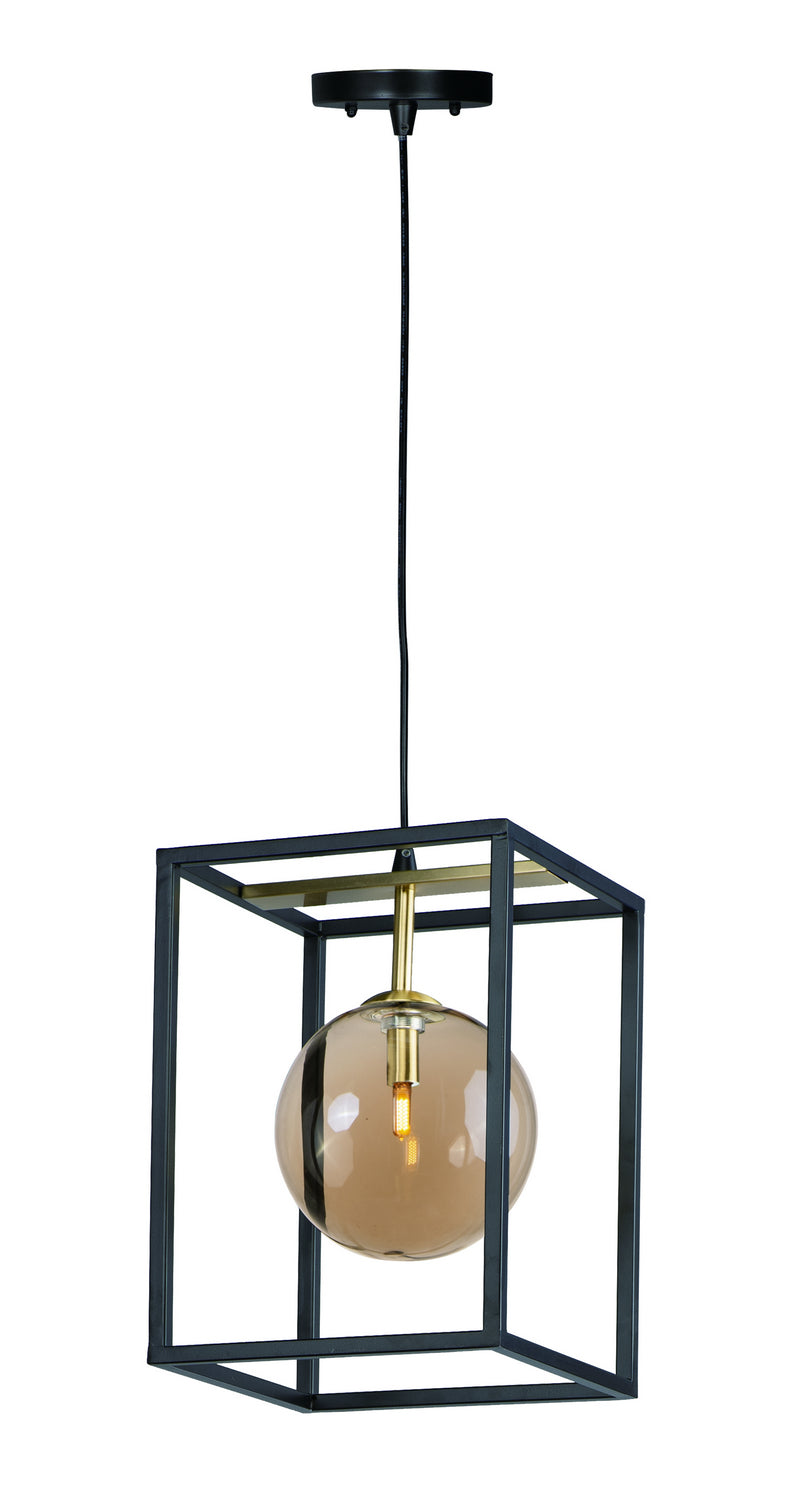 Maxim Fluid 11361CMPBKSBR Pendant Light - Black / Satin Brass