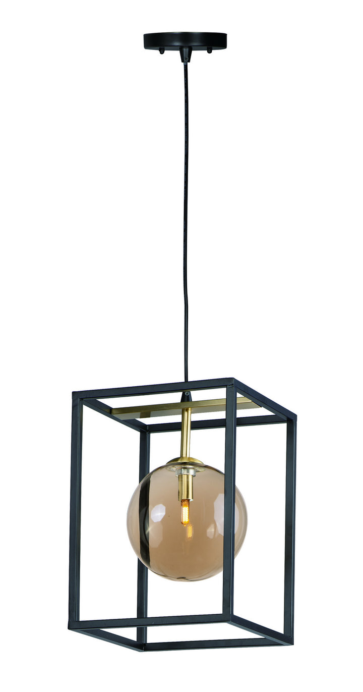 Maxim Fluid 11361CMPBKSBR Pendant Light - Black / Satin Brass