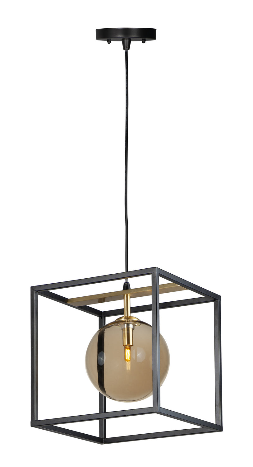 Maxim Fluid 11364CMPBKSBR Pendant Light - Black / Satin Brass