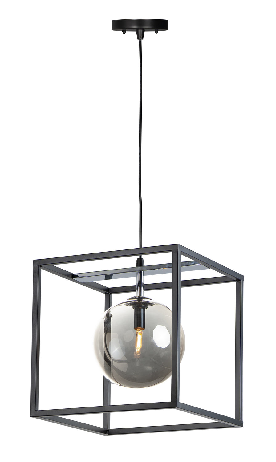 Maxim Fluid 11364MSKBKPC Pendant Light - Black / Polished Chrome