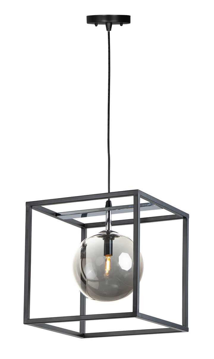 Maxim Fluid 11364MSKBKPC Pendant Light - Black / Polished Chrome