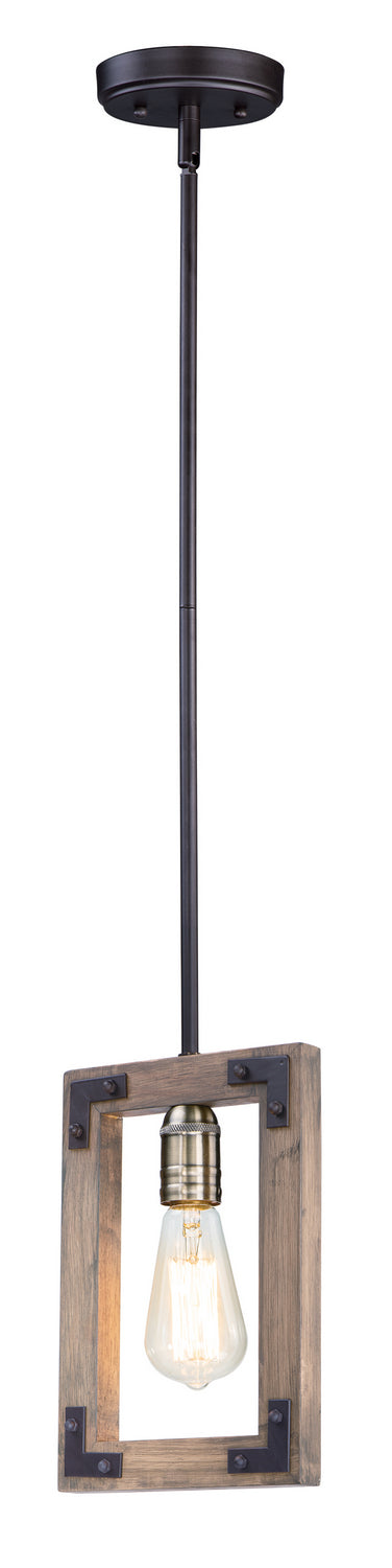 Maxim Lodge 20331WOBZ Pendant Light - Weathered Oak / Bronze