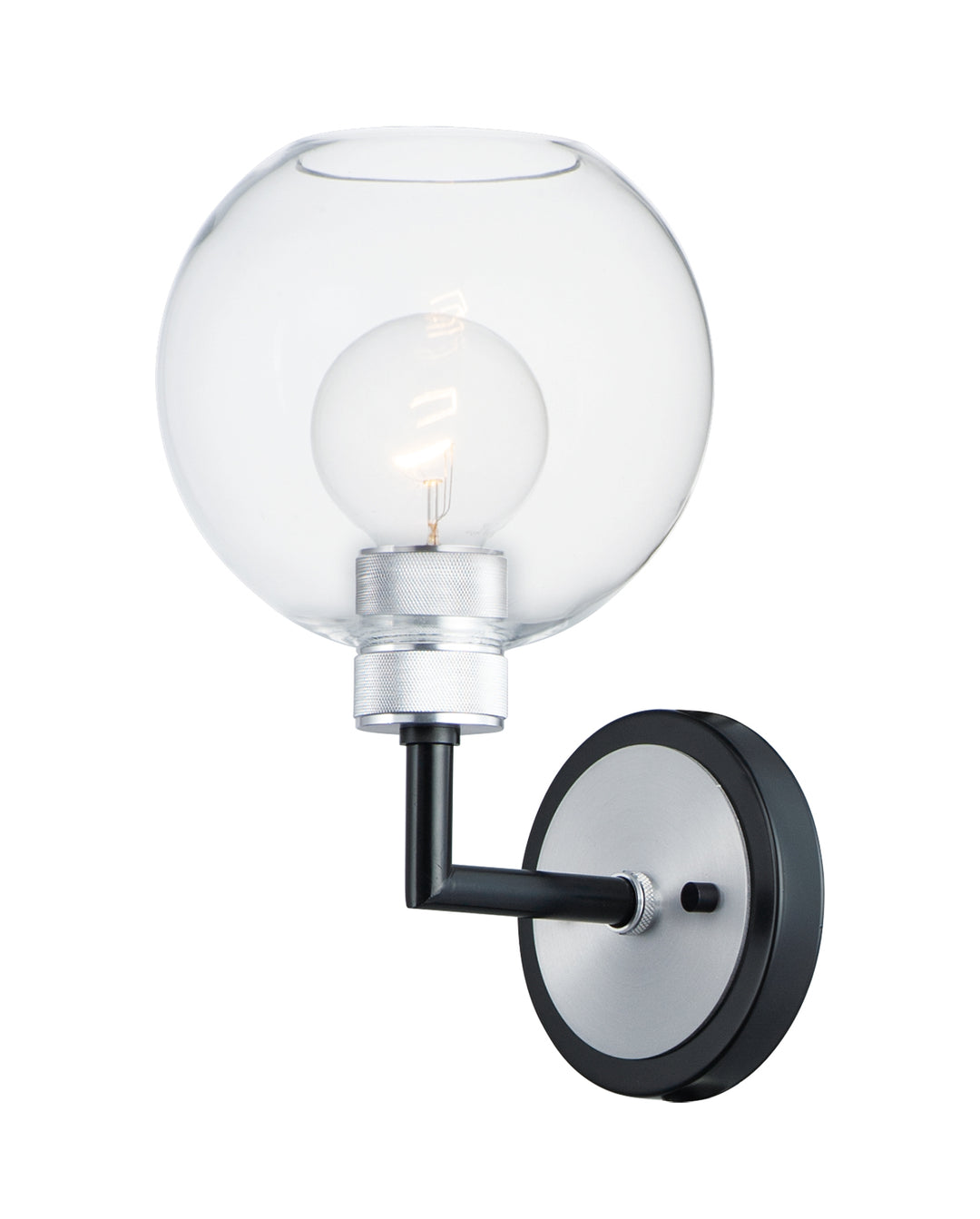Maxim Vessel 21611CLBKAL Wall Sconce Light - Black / Brushed Aluminum