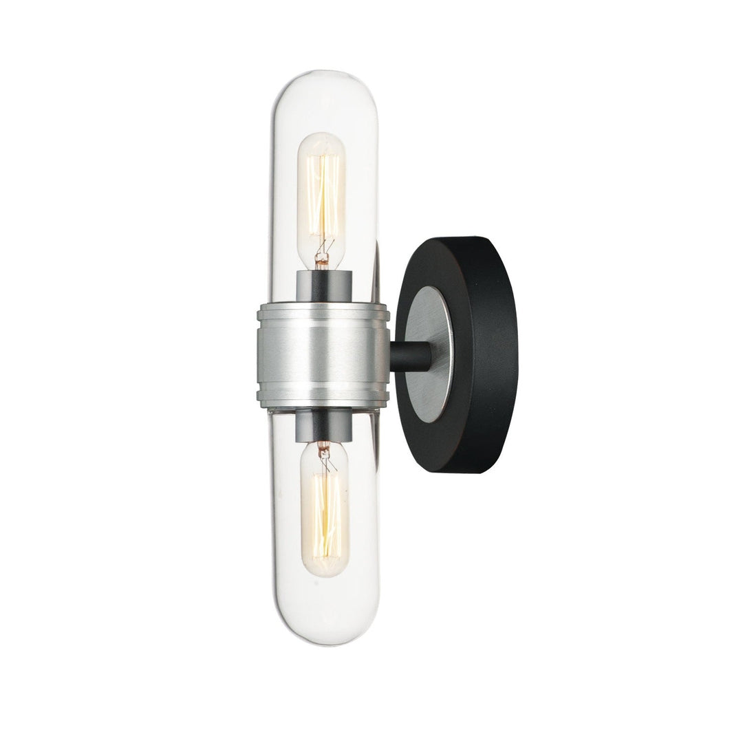 Maxim Dual 21702CLBKAL Wall Sconce Light - Black / Brushed Aluminum