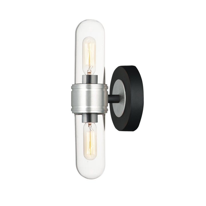 Maxim Dual 21702CLBKAL Wall Sconce Light - Black / Brushed Aluminum