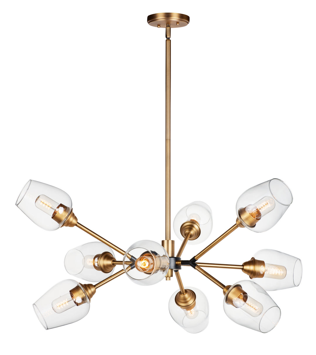 Maxim Savvy 26345CLABBK Chandelier Light - Antique Brass / Black