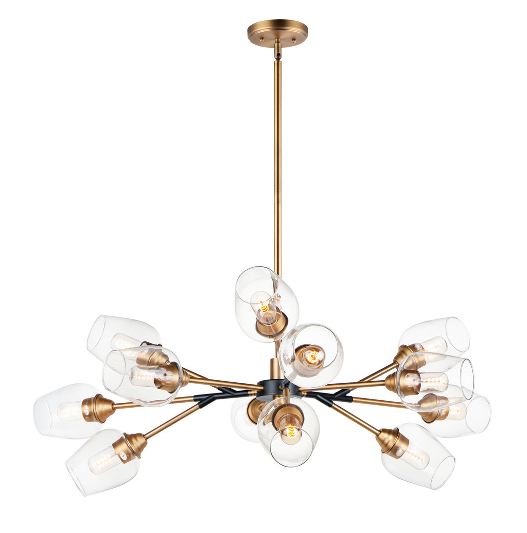 Maxim Savvy 26347CLABBK Chandelier Light - Antique Brass / Black