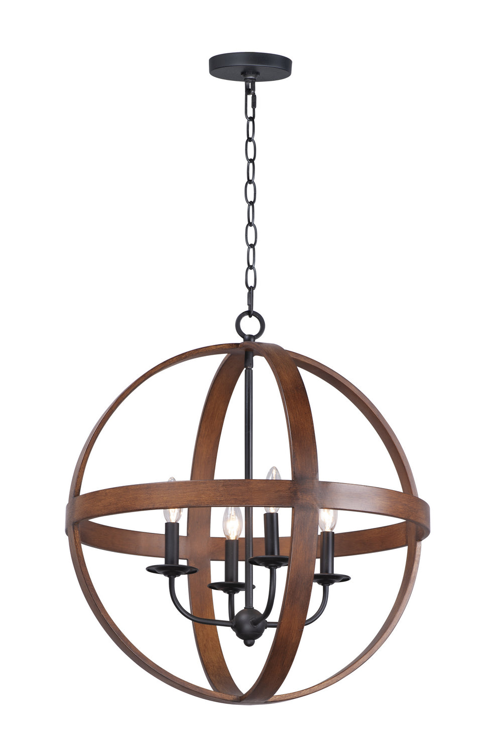 Maxim Compass 27574APBK Chandelier Light - Antique Pecan / Black