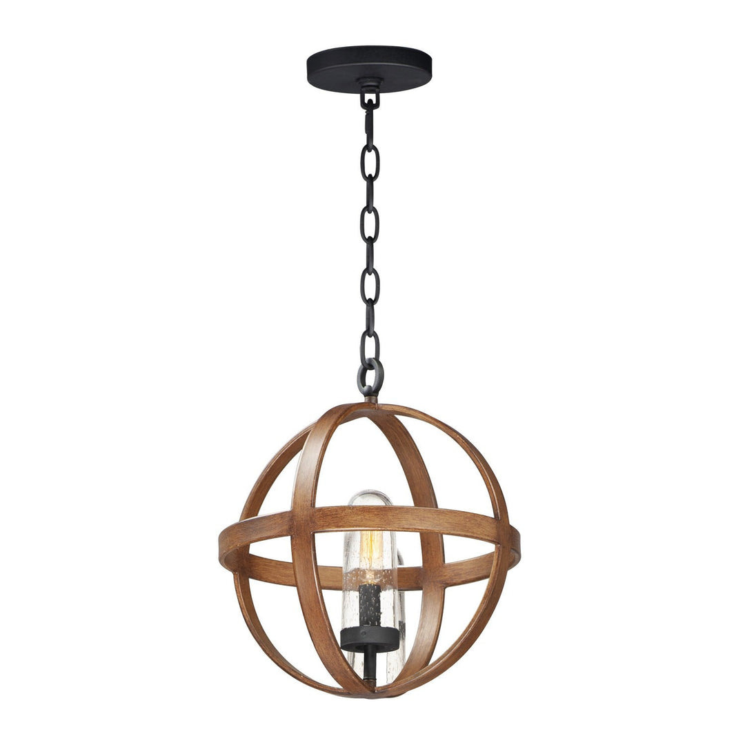 Maxim Compass 27582CDAPBK Chandelier Light - Antique Pecan / Black