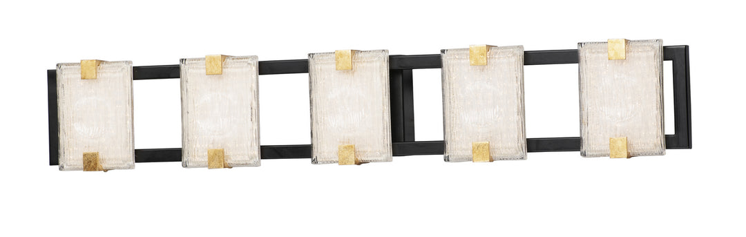 Maxim Radiant 39533CYBKGL Bath Vanity Light 35 in. wide - Black / Gold Leaf