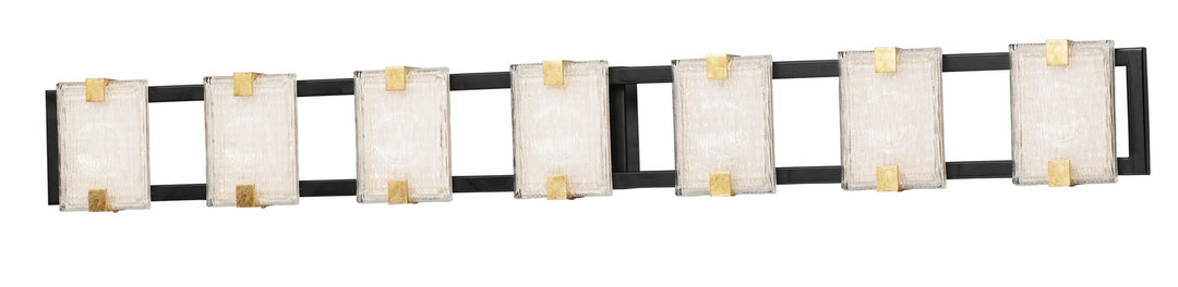 Maxim Radiant 39534CYBKGL Bath Vanity Light 49 in. wide - Black / Gold Leaf