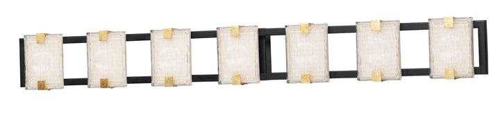 Maxim Radiant 39534CYBKGL Bath Vanity Light 49 in. wide - Black / Gold Leaf