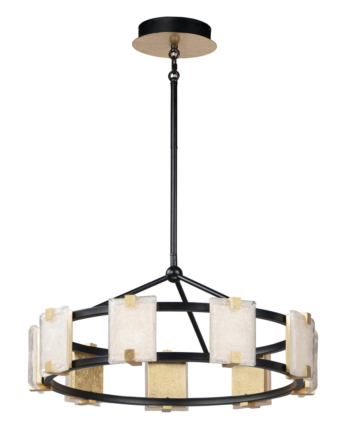 Maxim Radiant 39535CYBKGL Chandelier Light - Black / Gold Leaf