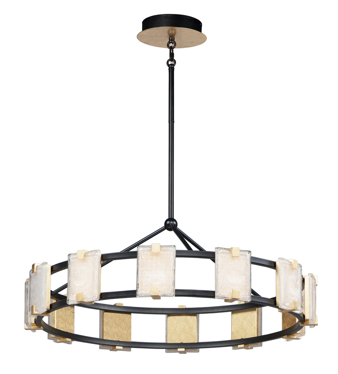 Maxim Radiant 39536CYBKGL Chandelier Light - Black / Gold Leaf