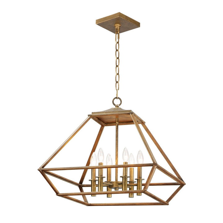 Maxim Woodland 39545HZBRG Chandelier Light - Hazel / Burnished Gold