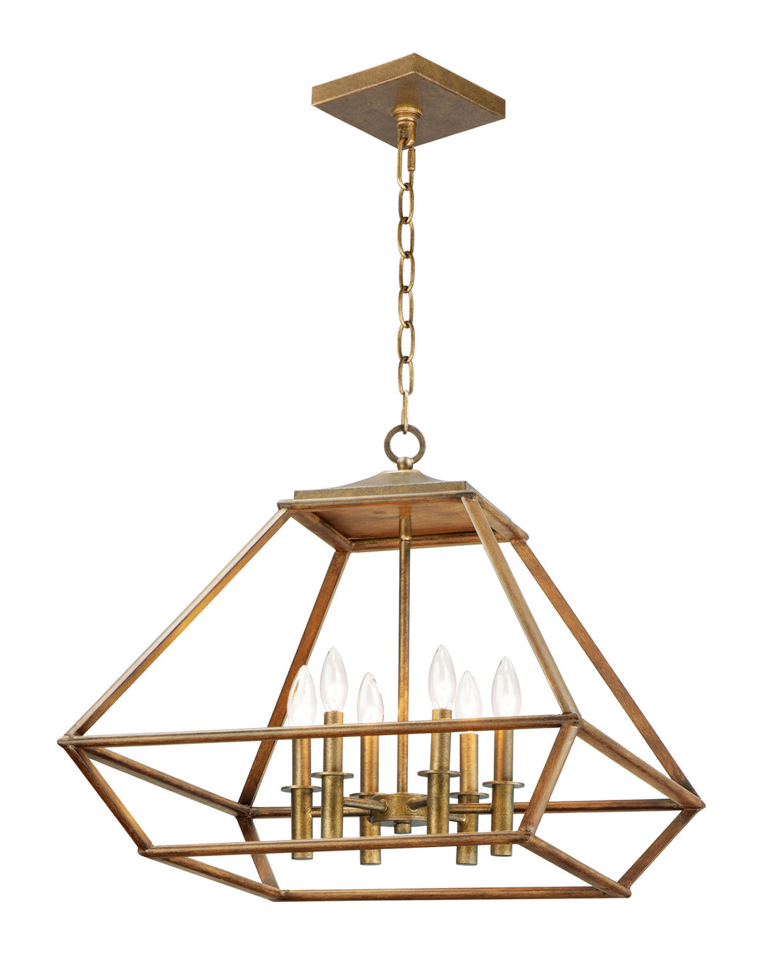 Maxim Woodland 39545HZBRG Chandelier Light - Hazel / Burnished Gold