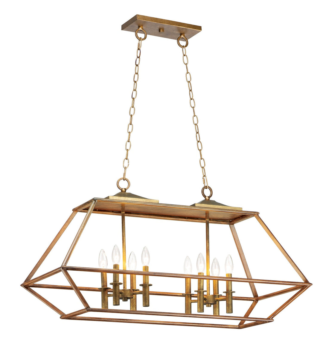 Maxim Woodland 39547HZBRG Pendant Light - Hazel / Burnished Gold
