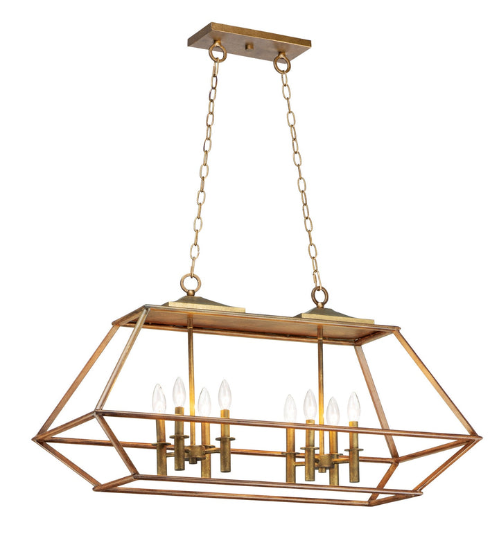 Maxim Woodland 39547HZBRG Pendant Light - Hazel / Burnished Gold