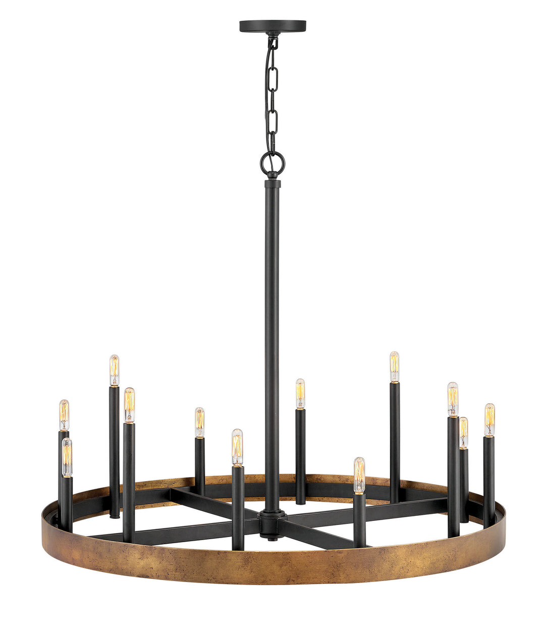 Hinkley Wells 3869WA Chandelier Light - Weathered Brass