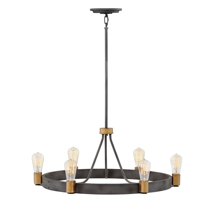 Hinkley Silas 4266DZ Chandelier Light - Aged Zinc