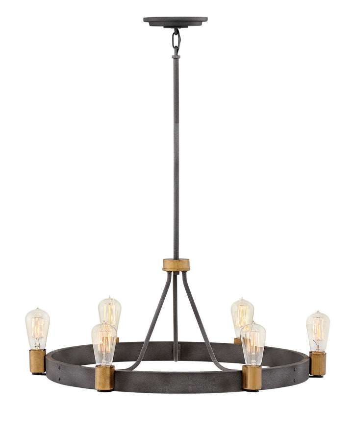 Hinkley Silas 4266DZ Chandelier Light - Aged Zinc