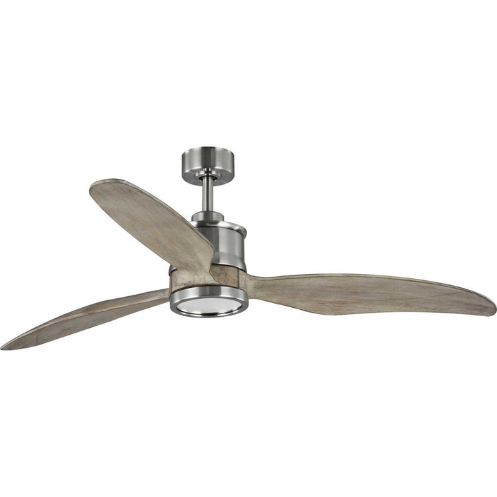 Progress Farris P250002-009-30 Ceiling Fan - Brushed Nickel, Grey Weathered Wood/