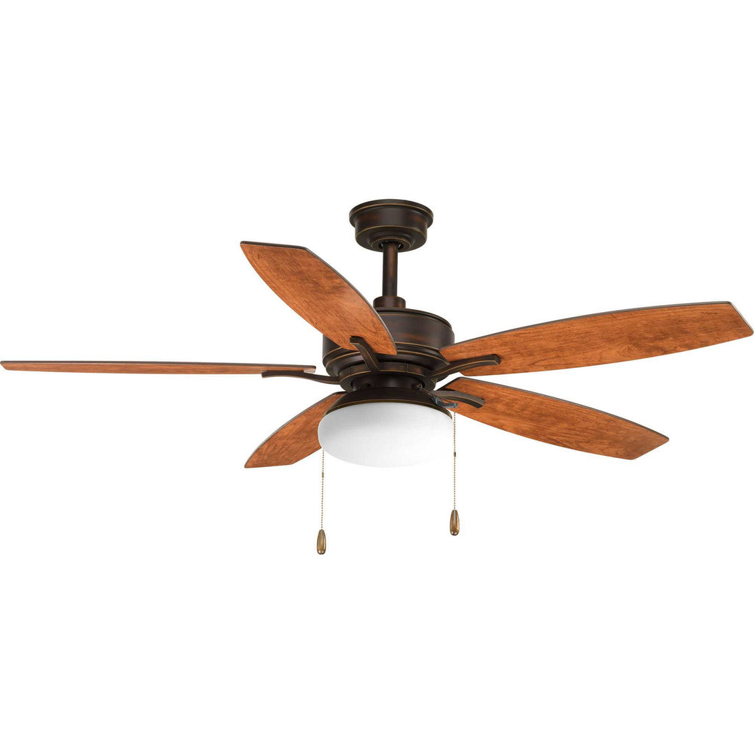 Progress Billows P2552-20 Ceiling Fan - Antique Bronze, American Walnut, Cherry/