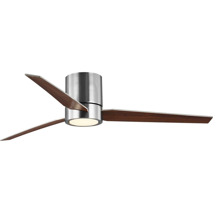 Progress Braden P2588-0930K Ceiling Fan - Brushed Nickel, Silver, American Walnut/