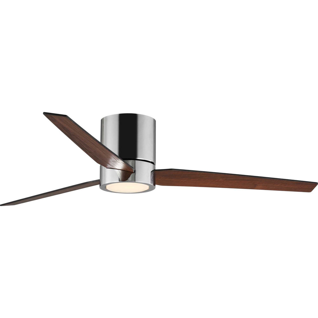 Progress Braden P2588-1530K Ceiling Fan - Polished Chrome, Black, American Walnut/