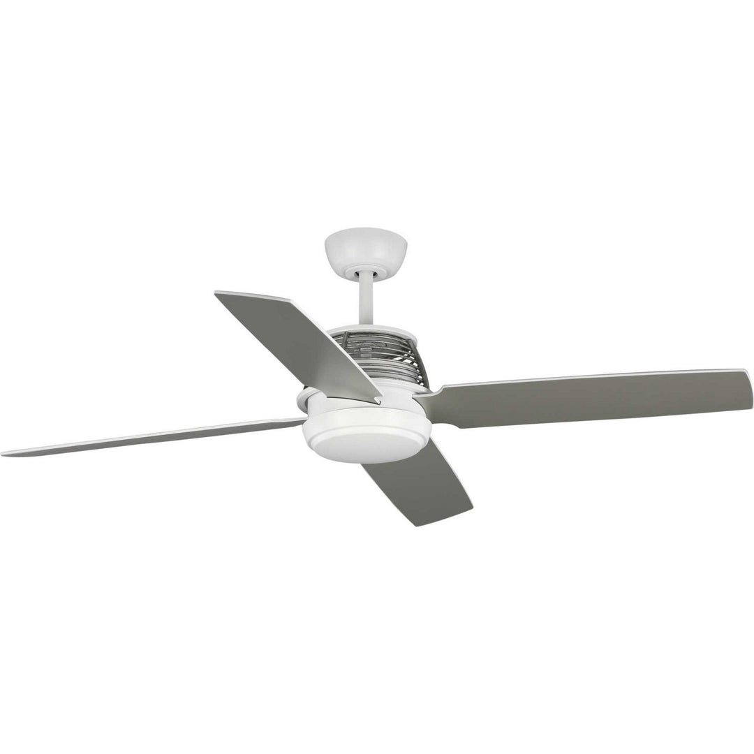 Progress Shaffer P2590-28 Ceiling Fan - Satin White, White, Silver/