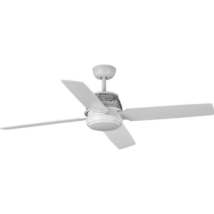 Progress Shaffer P2590-28 Ceiling Fan - Satin White, White, Silver/