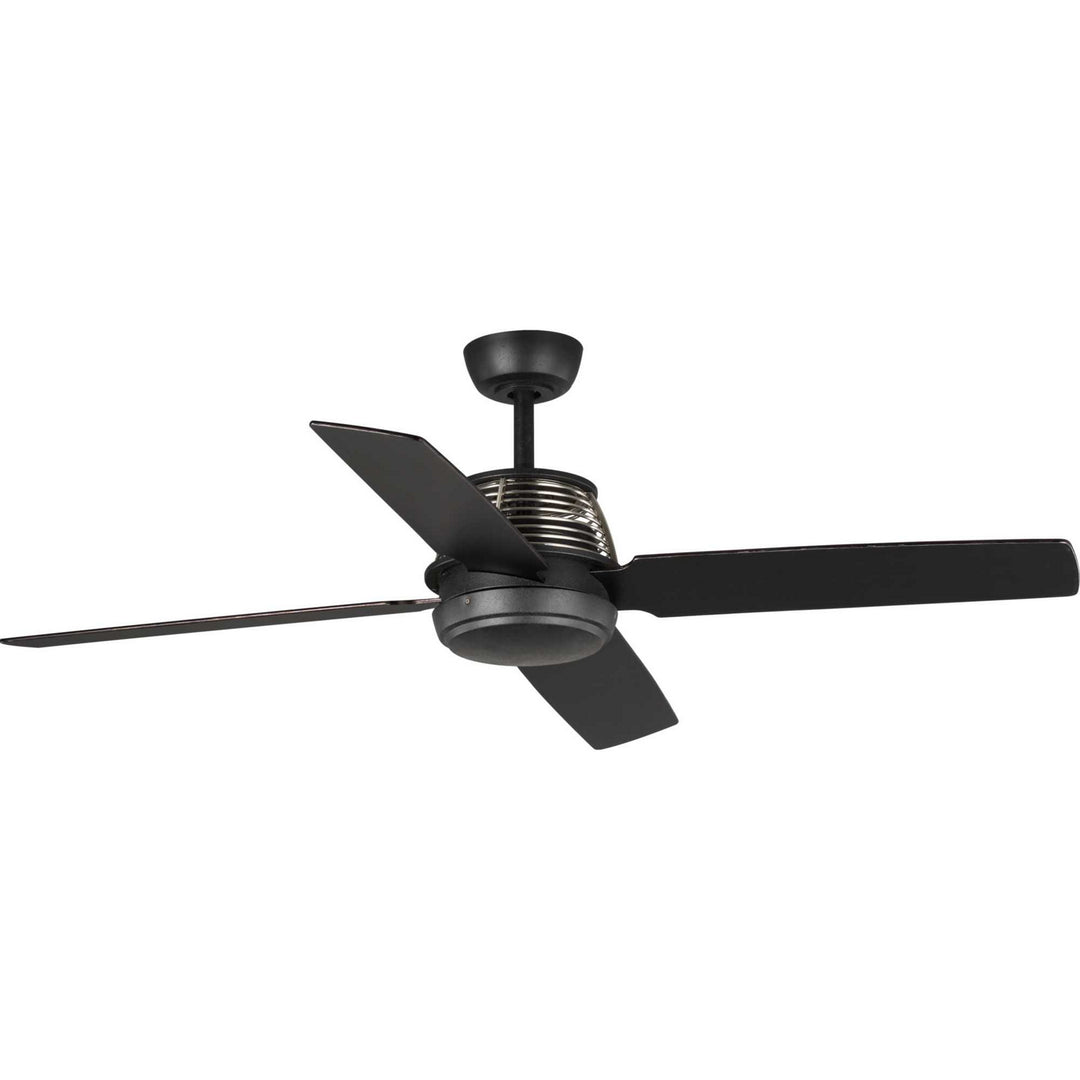 Progress Shaffer P2590-80 Ceiling Fan - Forged Black, Black, Silver/