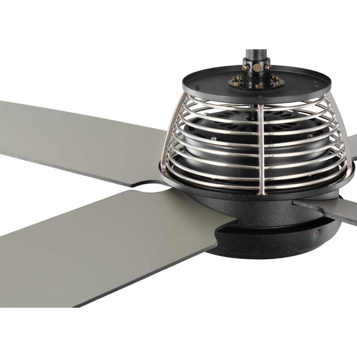 Progress Shaffer P2590-80 Ceiling Fan - Forged Black, Black, Silver/