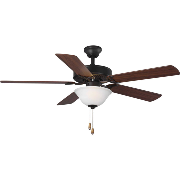 Progress Builder Fan P2599-129 Ceiling Fan - Architectural Bronze, Medium Cherry, Classic Walnut/