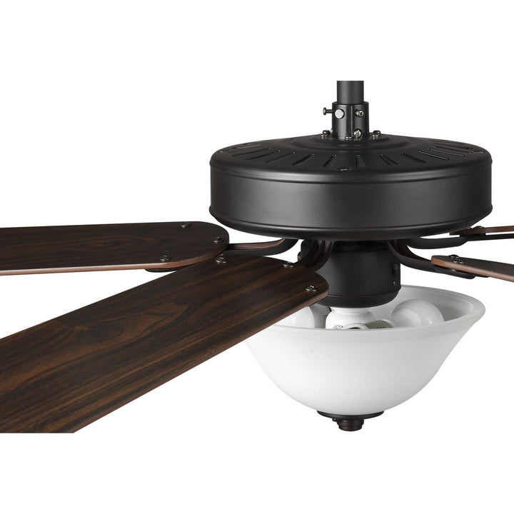 Progress Builder Fan P2599-129 Ceiling Fan - Architectural Bronze, Medium Cherry, Classic Walnut/