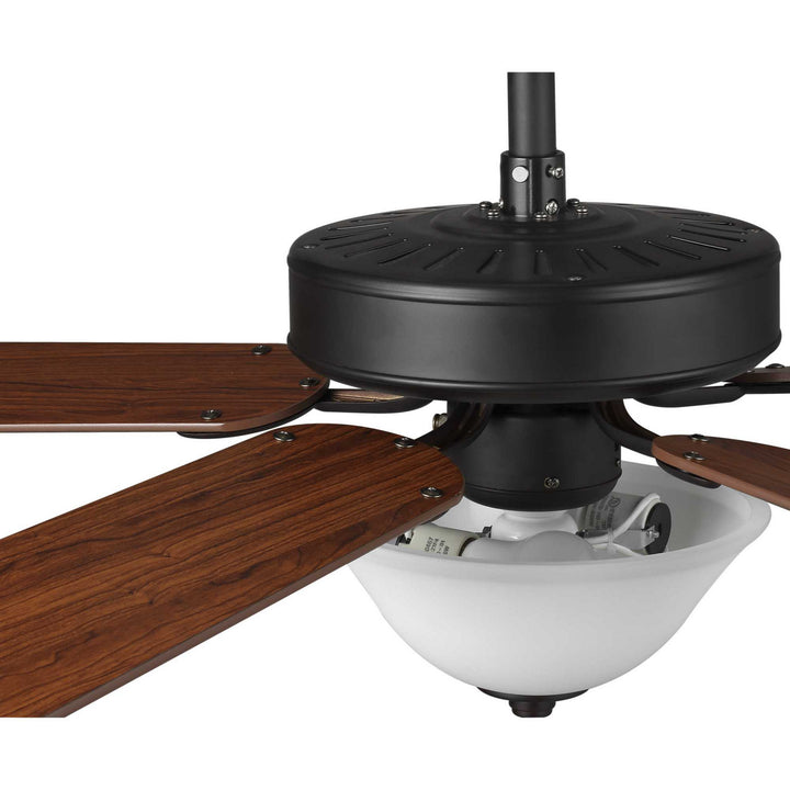 Progress Builder Fan P2599-129 Ceiling Fan - Architectural Bronze, Medium Cherry, Classic Walnut/