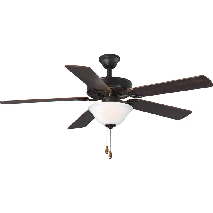 Progress Builder Fan P2599-129 Ceiling Fan - Architectural Bronze, Medium Cherry, Classic Walnut/