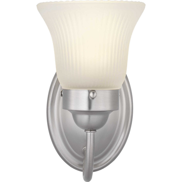 Progress Fluted Glass-Etched P3287-09ET Wall Light - Brushed Nickel