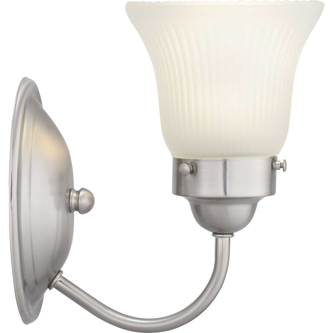 Progress Fluted Glass-Etched P3287-09ET Wall Light - Brushed Nickel