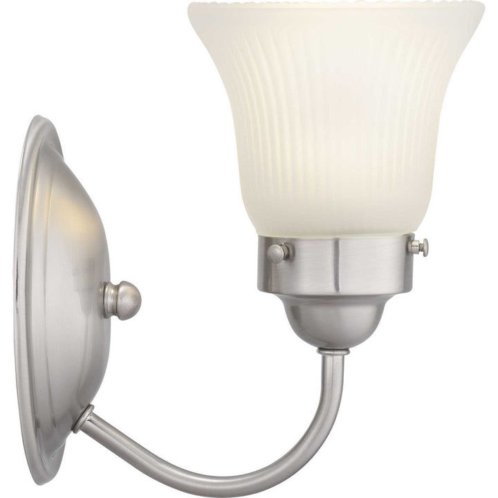 Progress Fluted Glass-Etched P3287-09ET Wall Light - Brushed Nickel