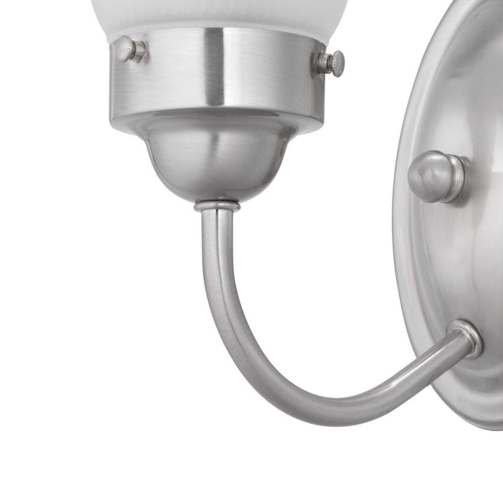 Progress Fluted Glass-Etched P3287-09ET Wall Light - Brushed Nickel