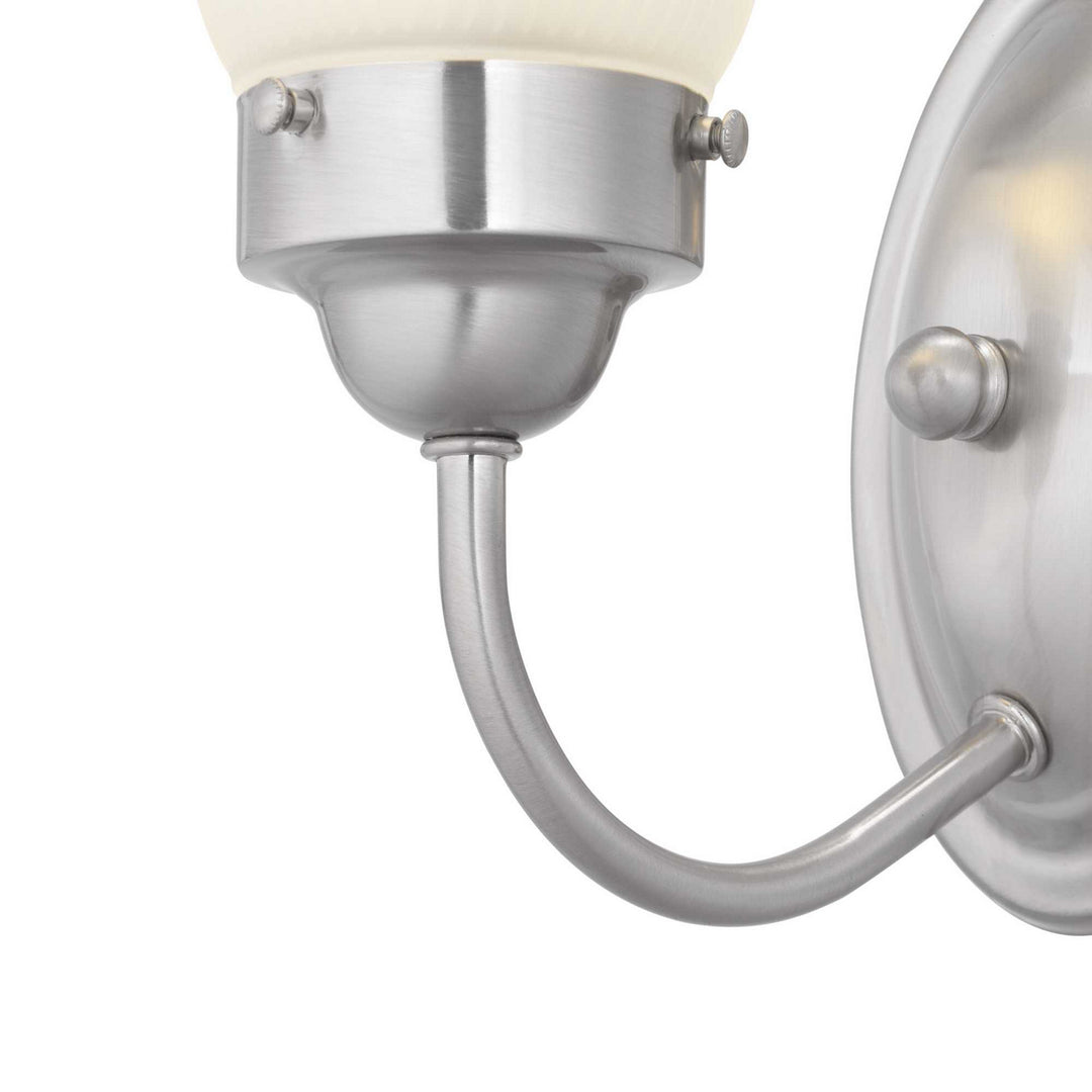 Progress Fluted Glass-Etched P3287-09ET Wall Light - Brushed Nickel