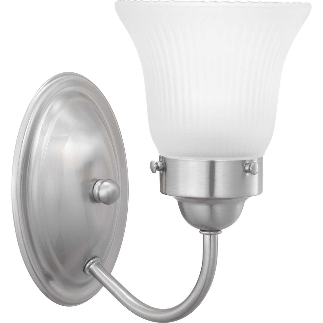 Progress Fluted Glass-Etched P3287-09ET Wall Light - Brushed Nickel