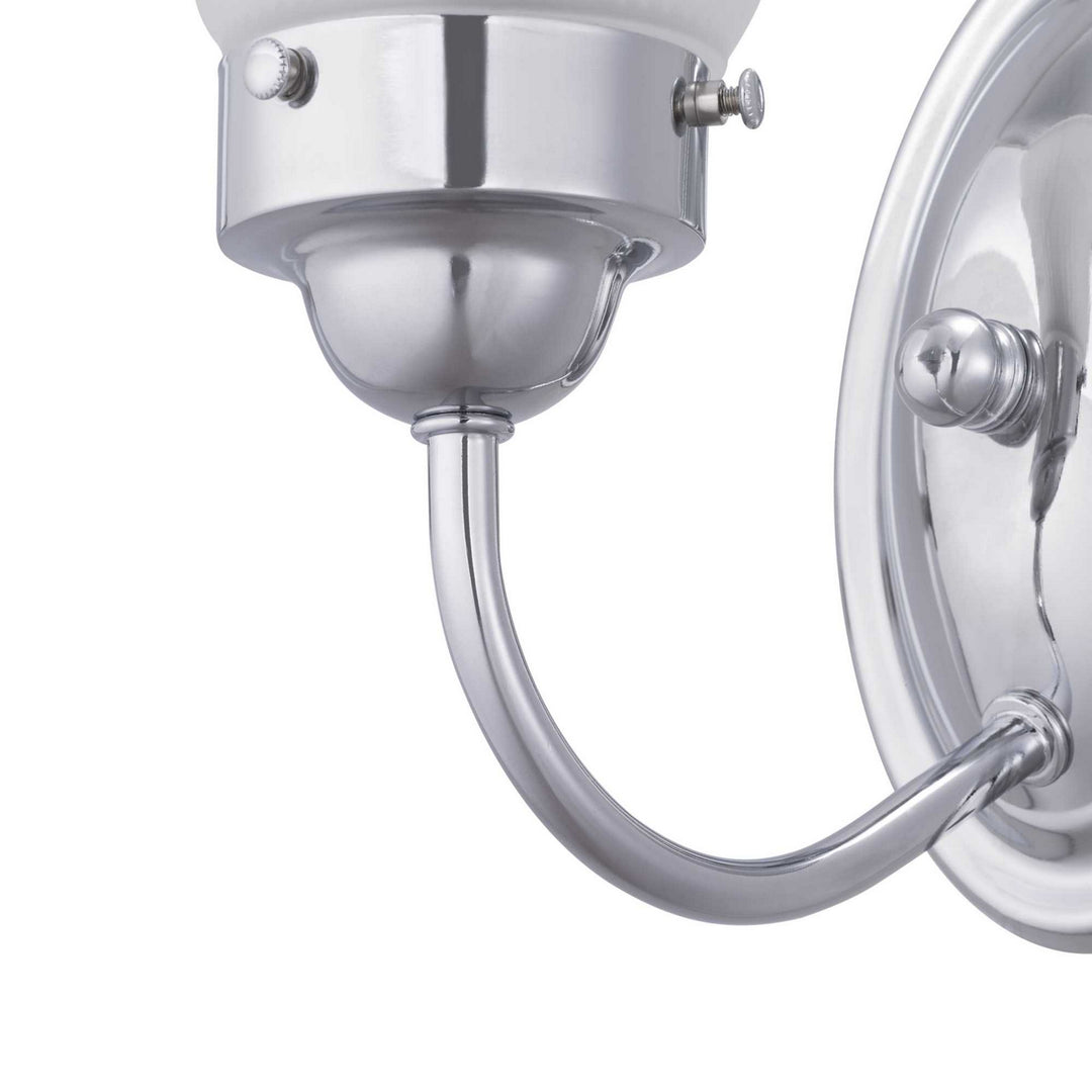 Progress Fluted Glass-Etched P3287-15ET Wall Light - Polished Chrome